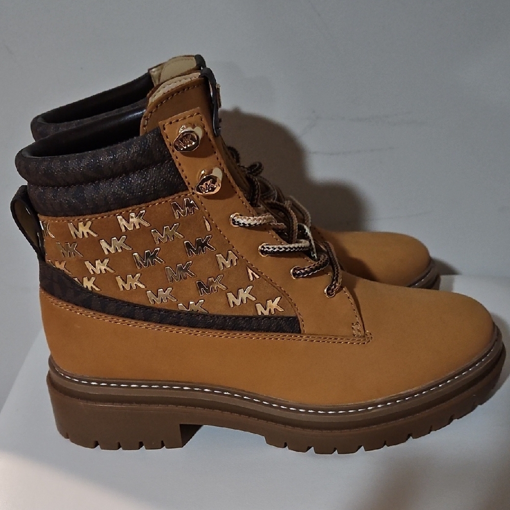 Michael Kors Brown Lace-Up Boots